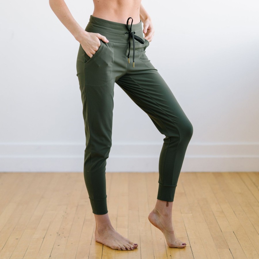 Bottoms Maven Thread | Warmup Joggers - Olive Green | Mt Luxe