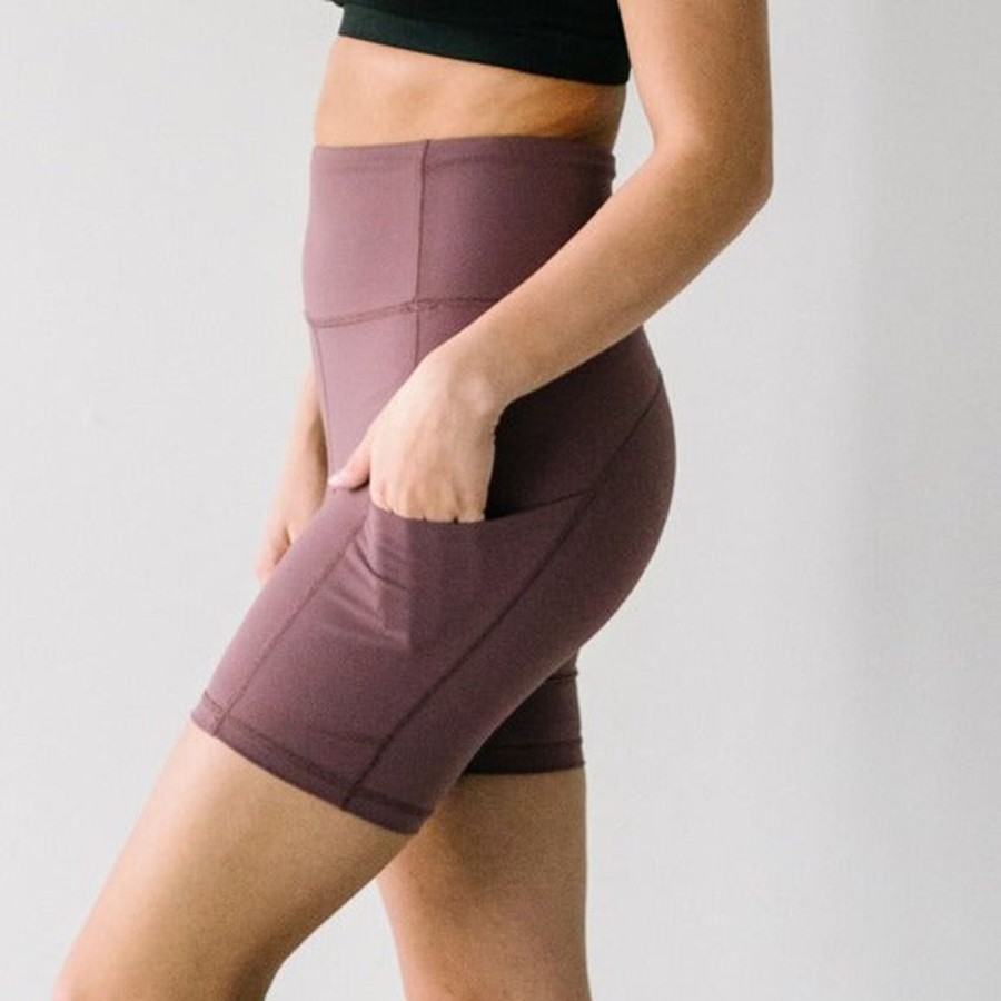 Bottoms Maven Thread | Biker Shorts - 8'' - Muted Plum | Mt Luxe