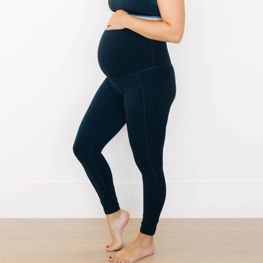 Bottoms Maven Thread | Maternity Leggings - Navy | Mt Luxe