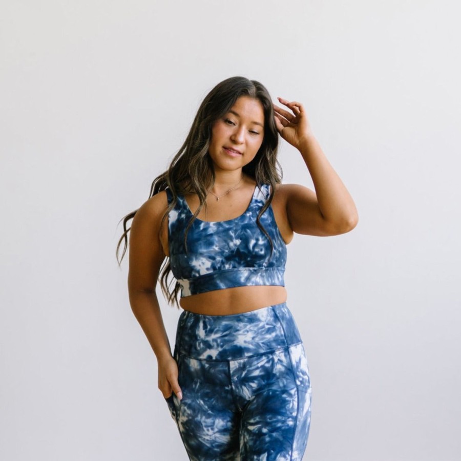 Tops Maven Thread | Fierce Sports Bra - Navy Tie Dye | Mt Sport