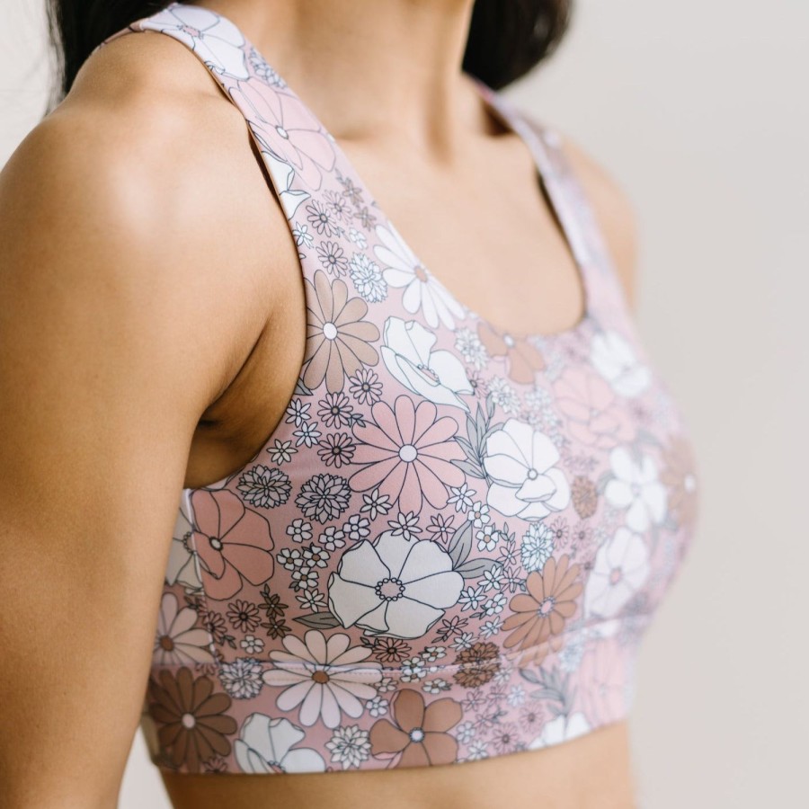 Tops Maven Thread | Fierce Sports Bra - Pink Retro | Mt Sport