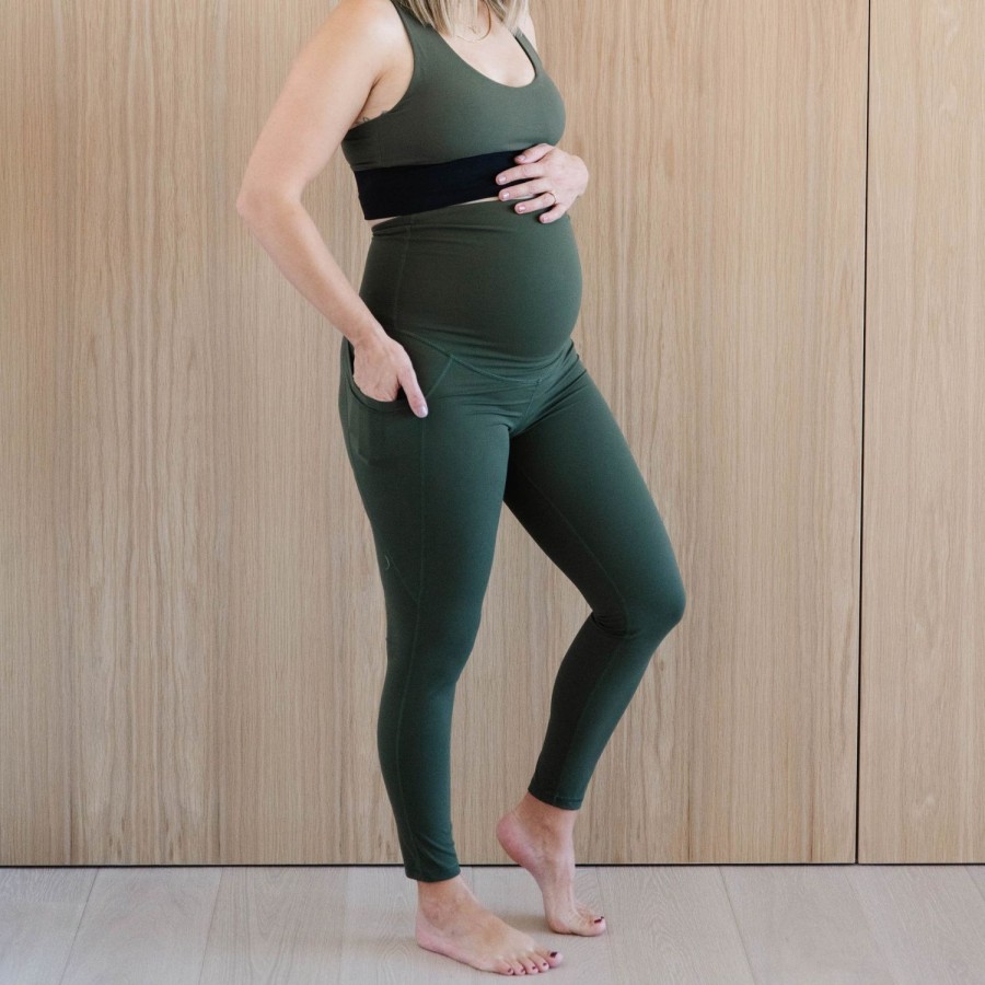 Bottoms Maven Thread | Maternity Leggings - Olive | Mt Luxe