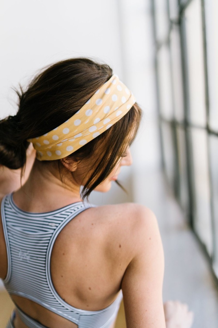 Headbands Maven Thread | Yellow Polkadot - 4'' Women'S Exercise Headband Single