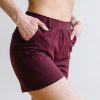 Bottoms Maven Thread | Work Hard Play Hard Trouser Shorts - Maroon | Mt Luxe