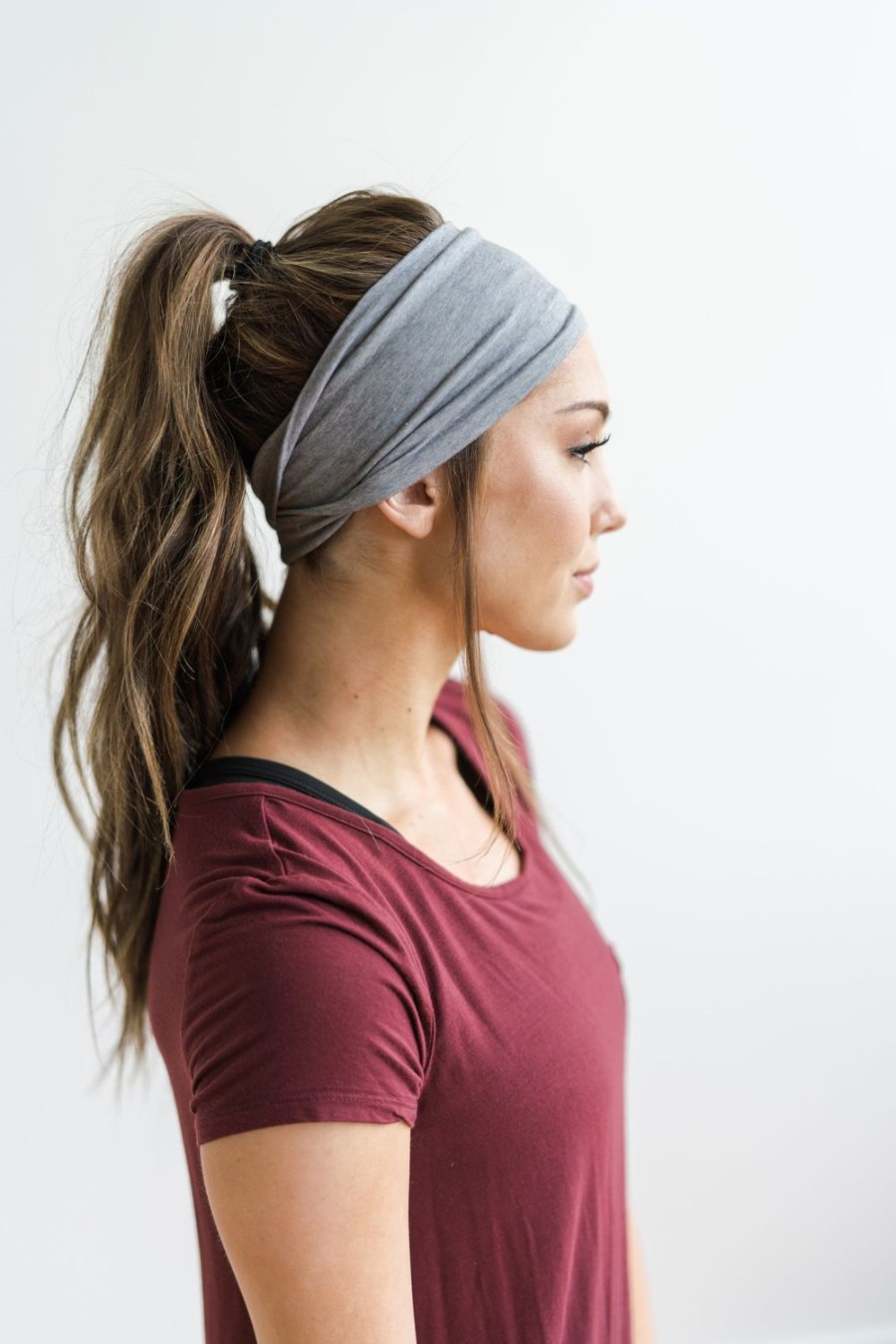 Headbands Maven Thread | Grey - 4'' Women'S Exercise Headband Single