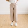 Bottoms Maven Thread | Work Hard Play Hard Wide Leg Trouser - Light Khaki | Mt Luxe