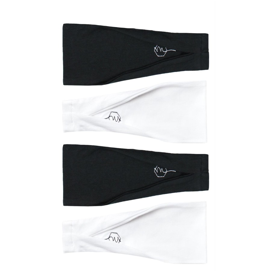 Headbands Maven Thread | Black + White Basics - 4'' Women'S Exercise Headband Set