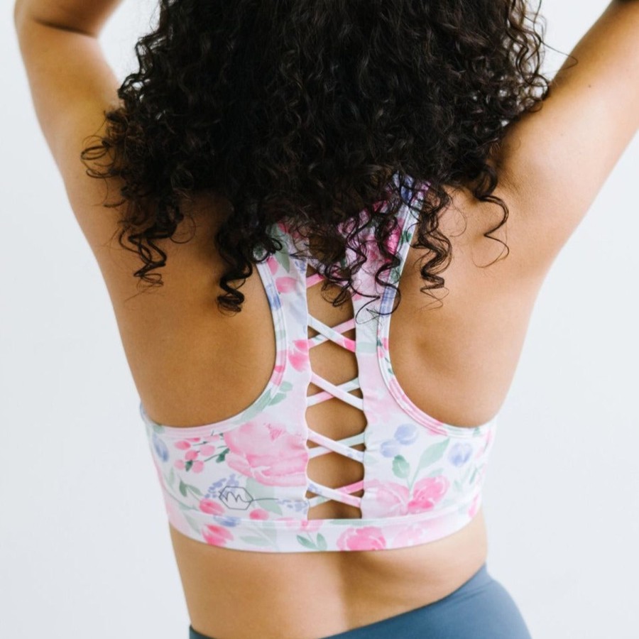 Tops Maven Thread | Courage Sports Bra - White Floral | Mt Sport