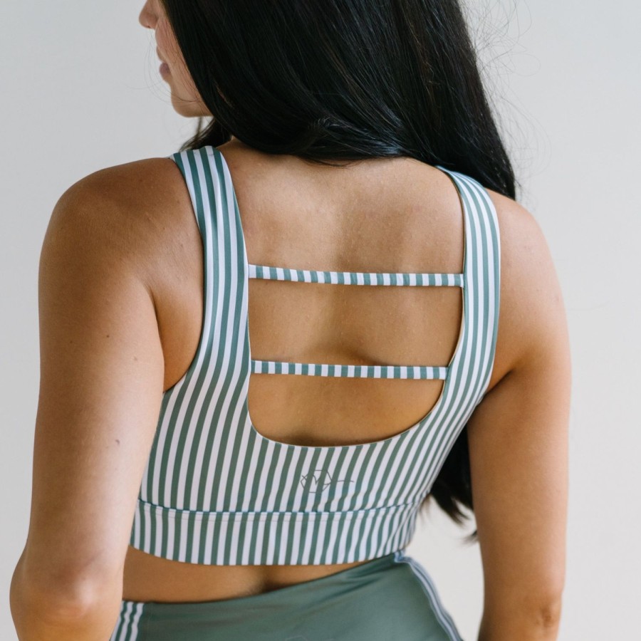 Tops Maven Thread | Fierce Sports Bra - Sage Stripe | Mt Sport