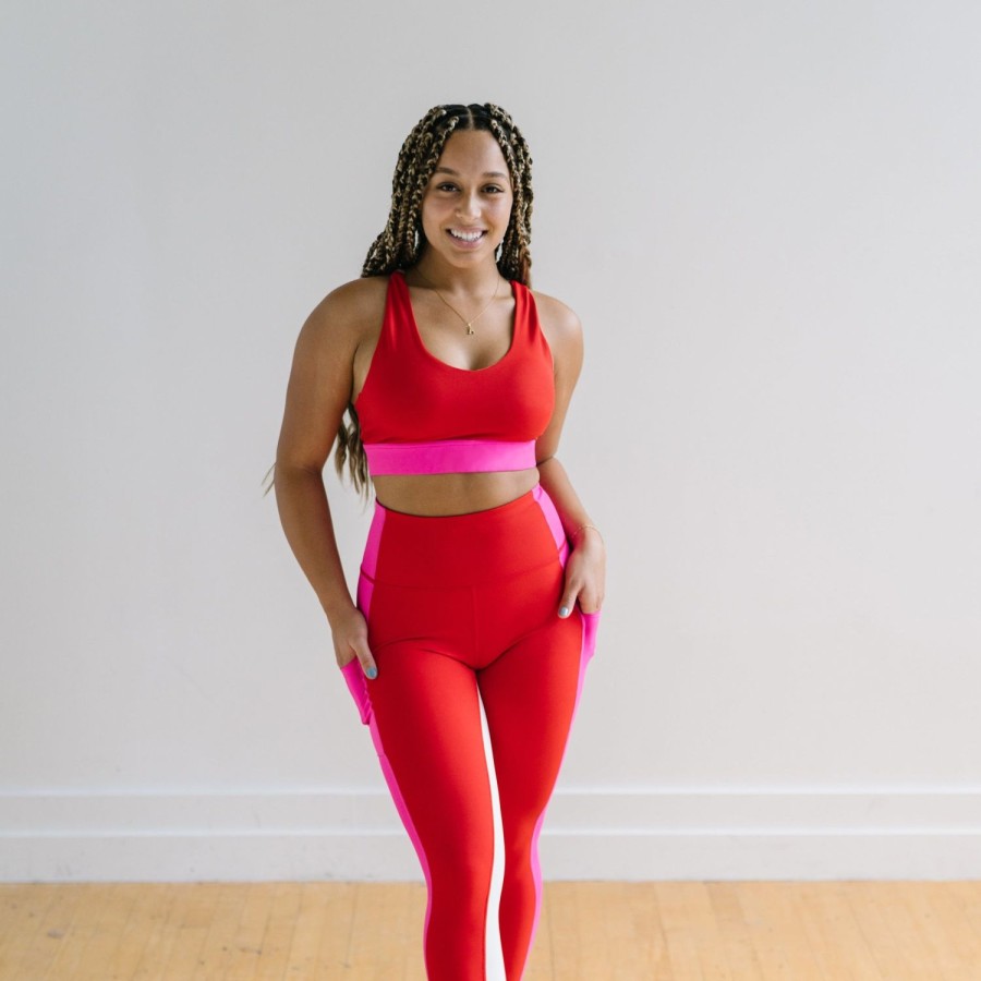 Tops Maven Thread | Criss Cross Sports Bra - Passion Pink | Mt Sport