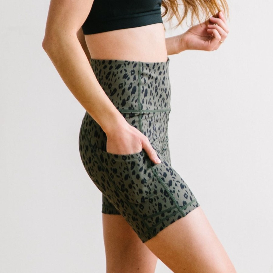 Bottoms Maven Thread | Biker Shorts - 6''- Green Leopard | Mt Sport