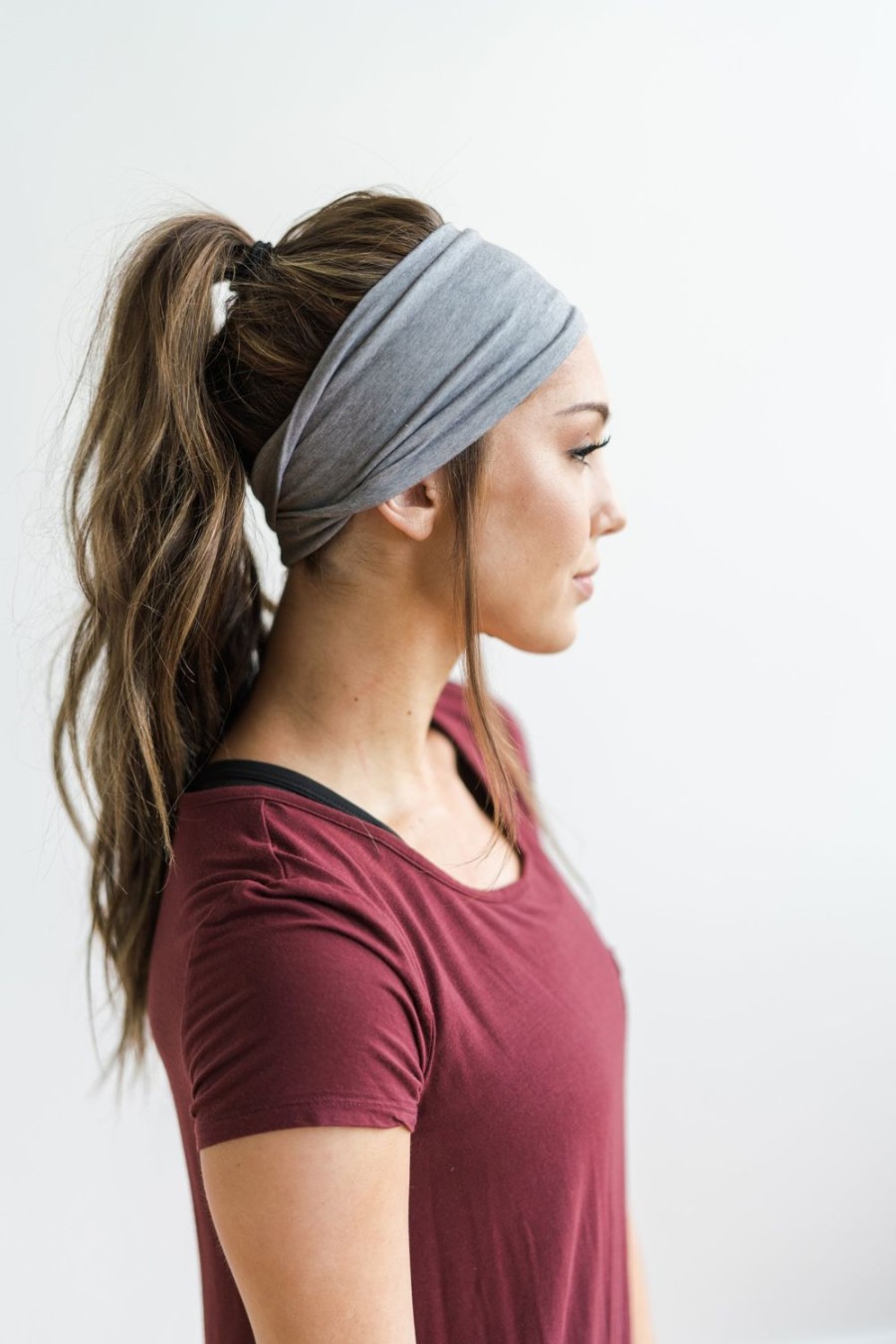 Headbands Maven Thread | Grey - 4'' Women'S Exercise Headband Single