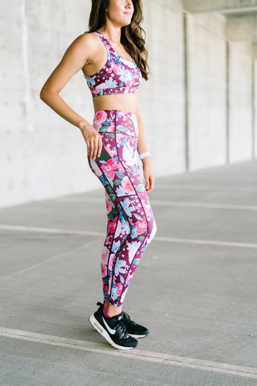 Bottoms Maven Thread | Inspire Leggings - Maroon Floral | Mt Sport