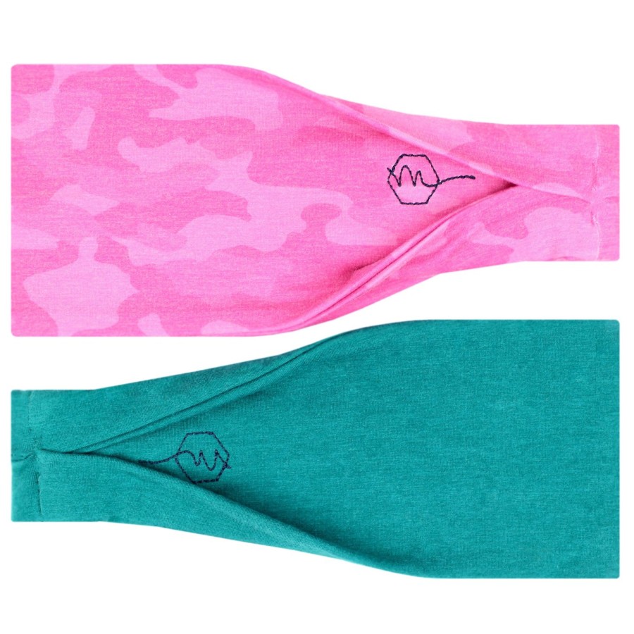 Headbands Maven Thread | Pink Camo - 4'' Women'S Exercise Headband Set