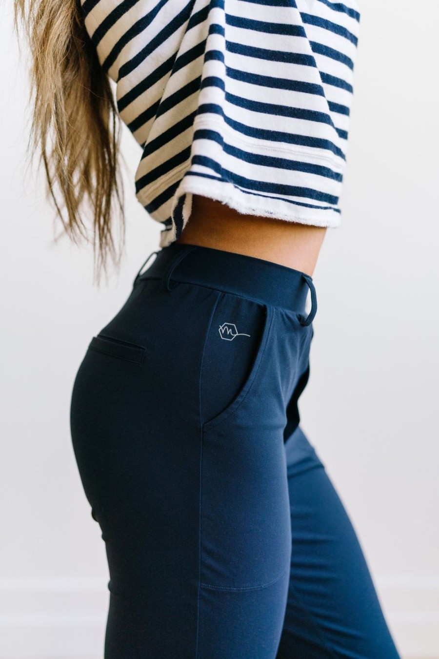 Bottoms Maven Thread | Work Hard Play Hard Trousers - Navy | Mt Luxe