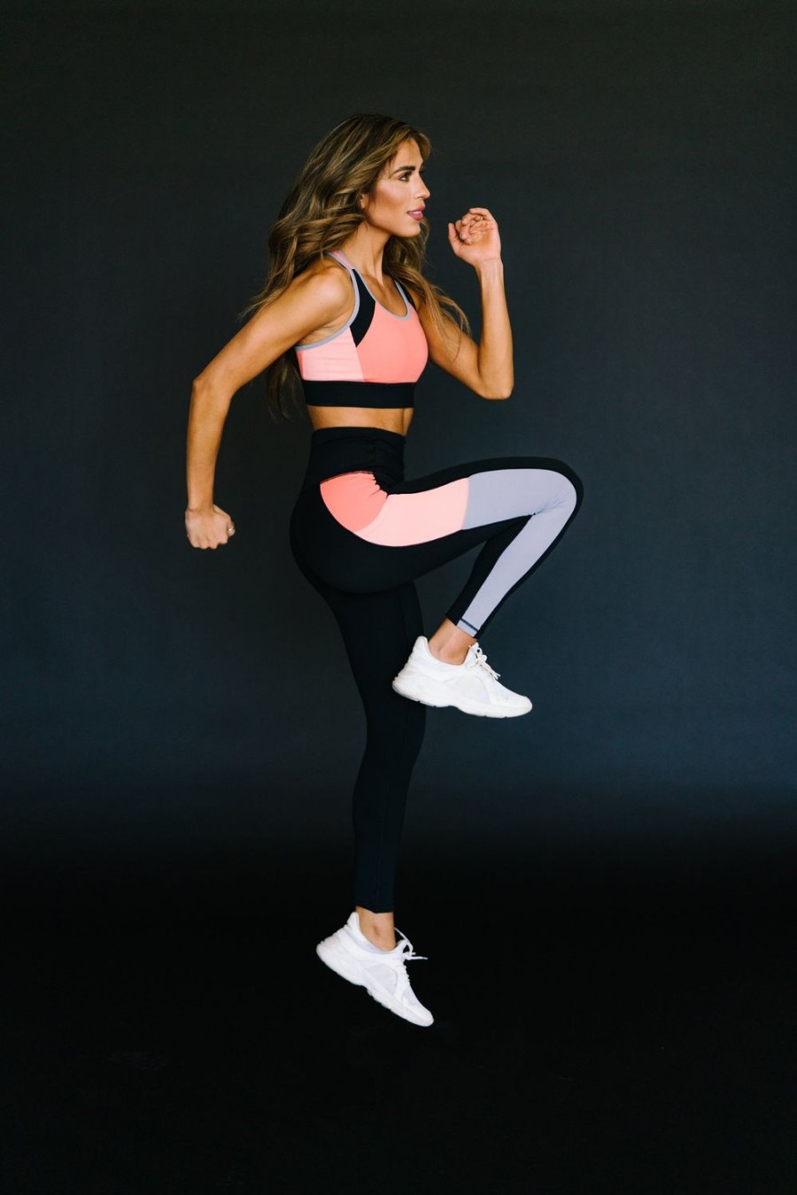 Bottoms Maven Thread | Inspire Leggings - Coral Colorblock | Mt Sport