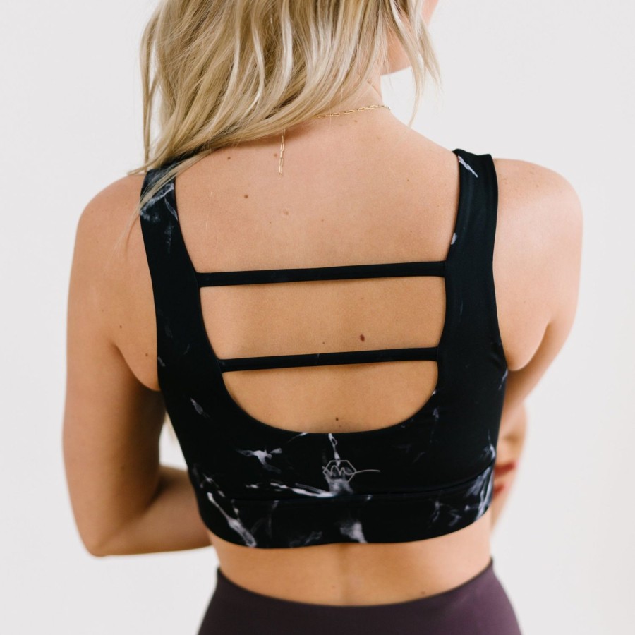 Tops Maven Thread | Fierce Sports Bra - Black Marble | Mt Sport