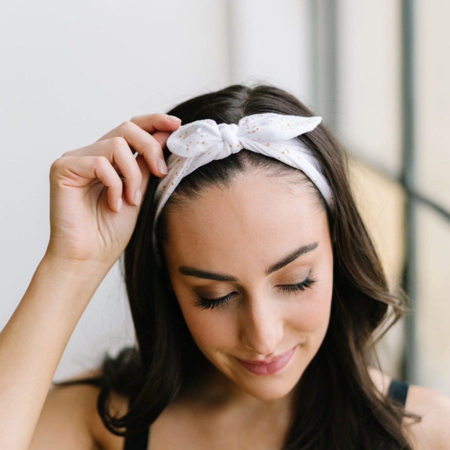 Headbands Maven Thread | Gold Foil - 4'' Women'S Exercise Bow Headband