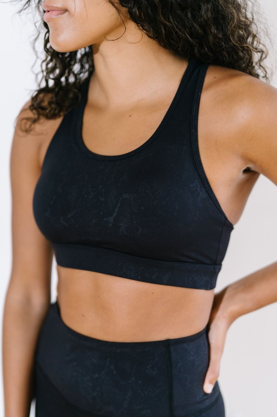 Tops Maven Thread | Mesh Sports Bra - Black Snakeskin | Mt Sport