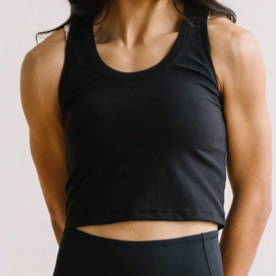 Tops Maven Thread | Renew Crop Tank - Black | Mt Luxe