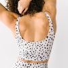 Tops Maven Thread | Crop Tank Sports Bra - Dalmatian | Mt Luxe