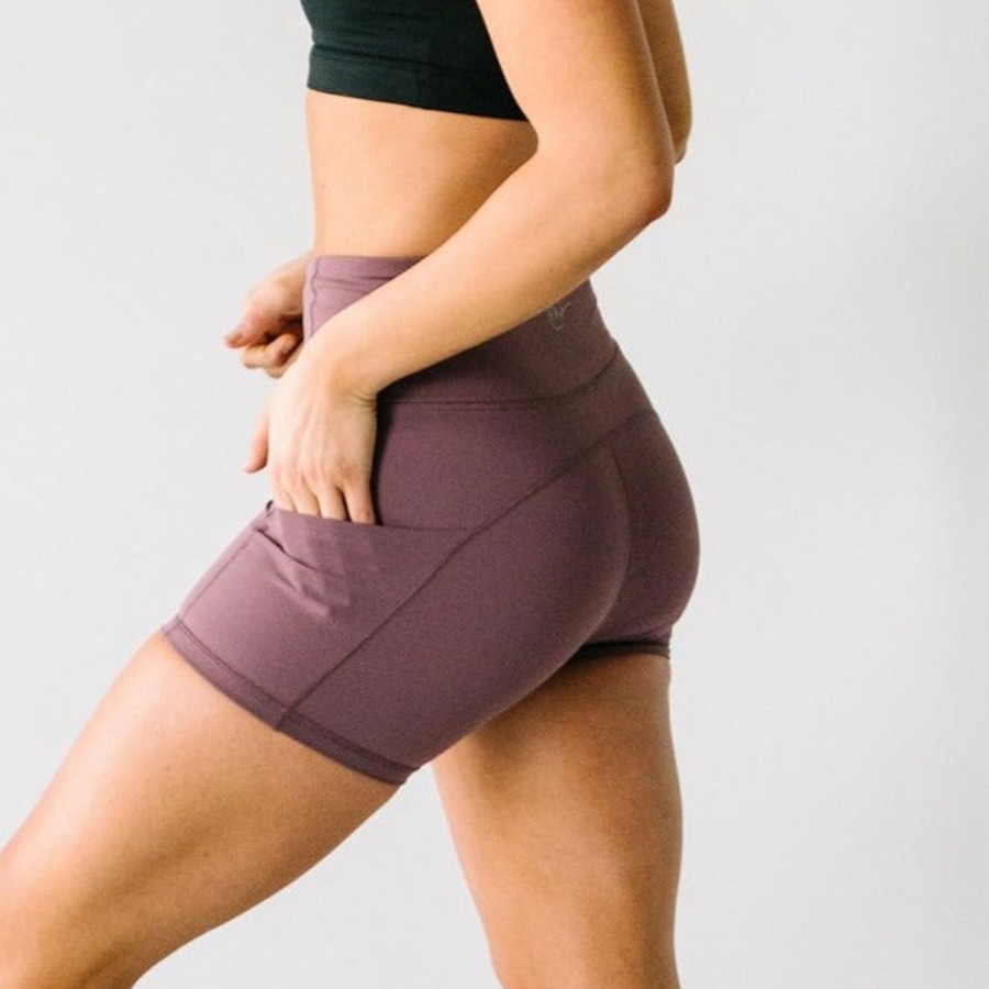 Bottoms Maven Thread | Biker Shorts - 4'' - Muted Plum | Mt Luxe