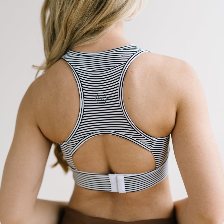 Tops Maven Thread | Maternity Sports Bra - B&W Stripe | Mt Sport